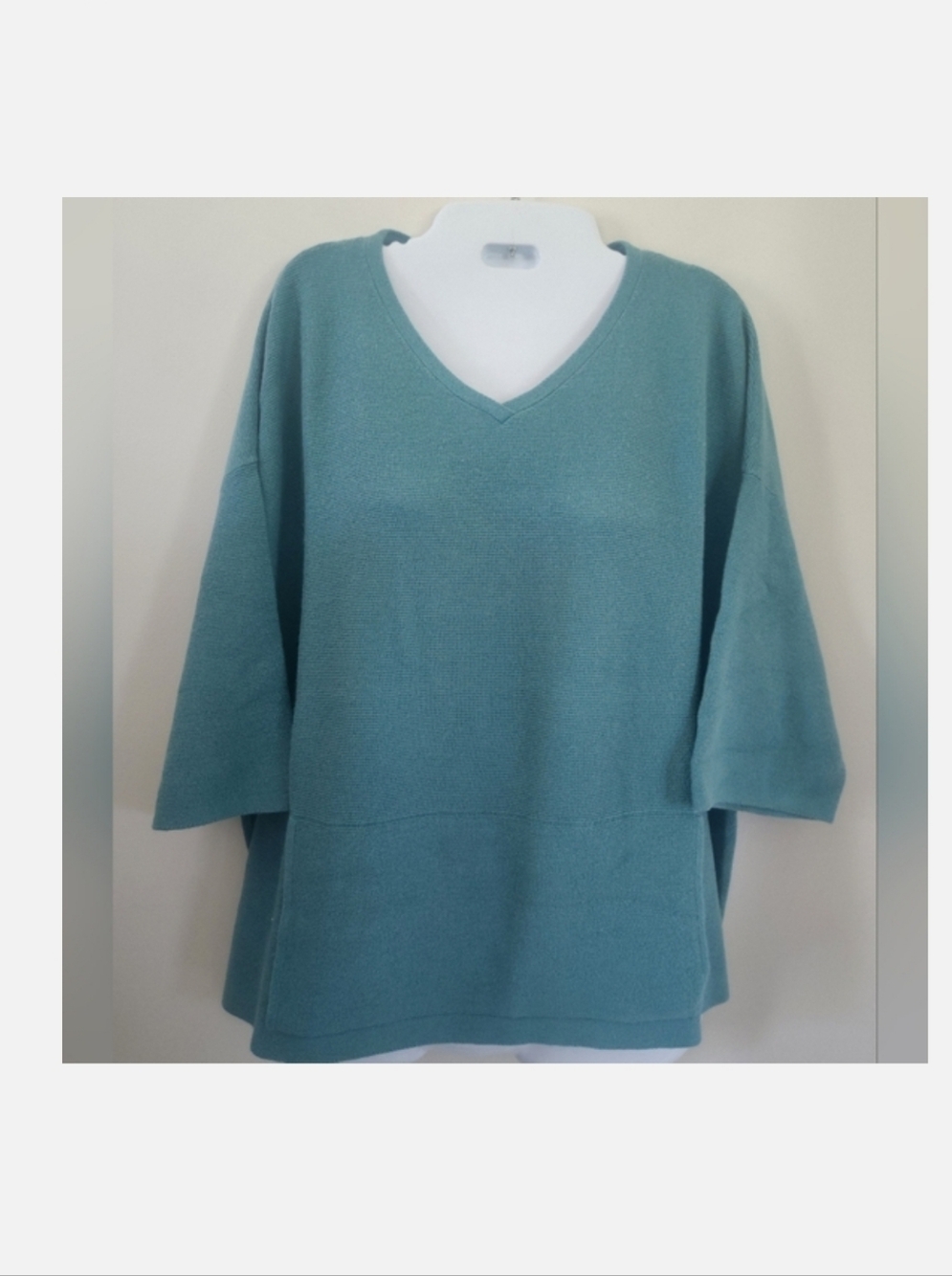 Pure Jill Sweater V-Neck - Teal Small